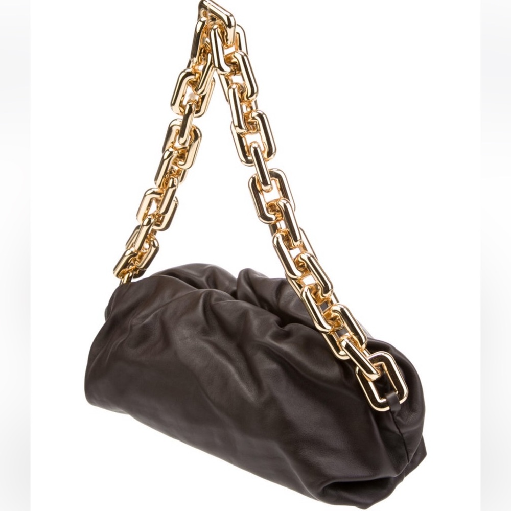 Bottega Veneta Leather Pouch with Chain Strap